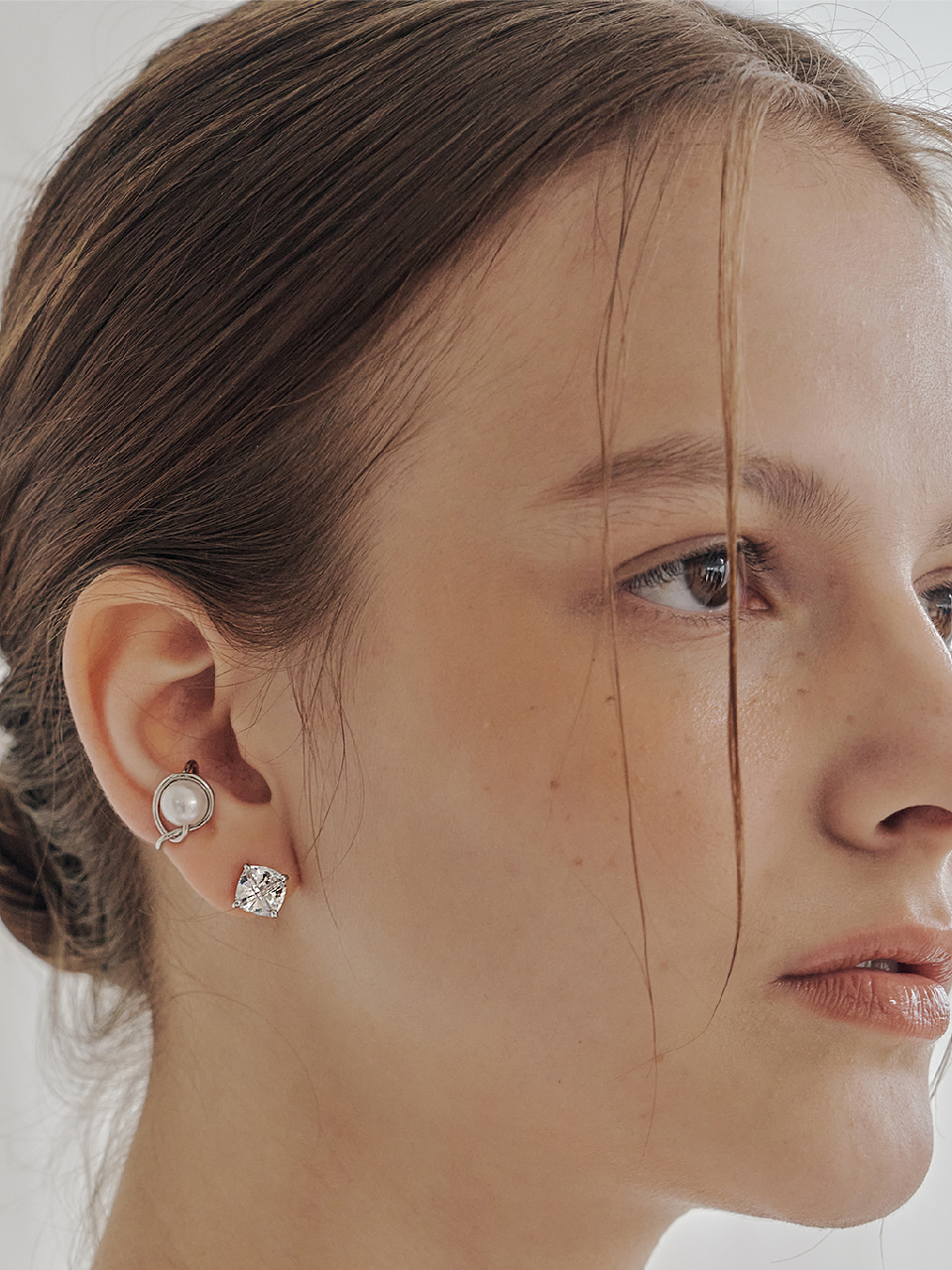 [silver925]mini crystal post earring