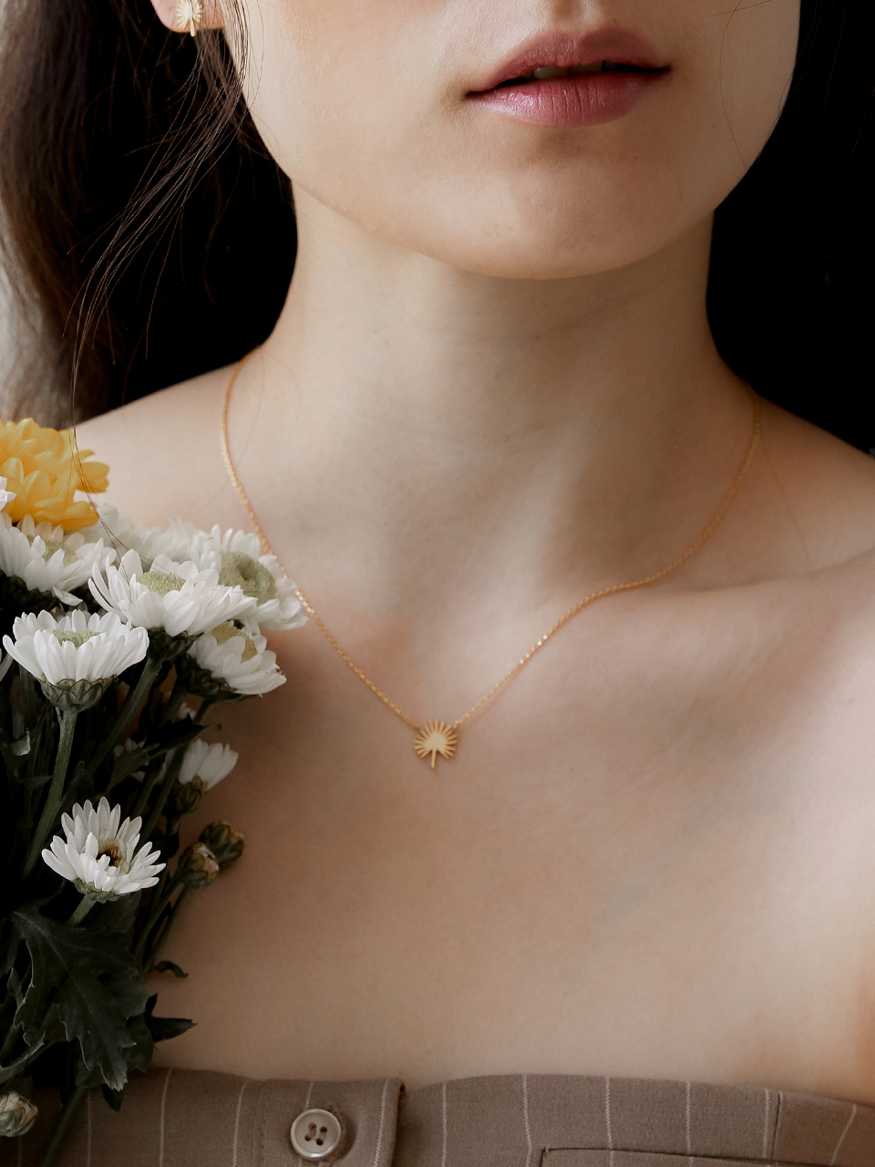 Floral seed necklace