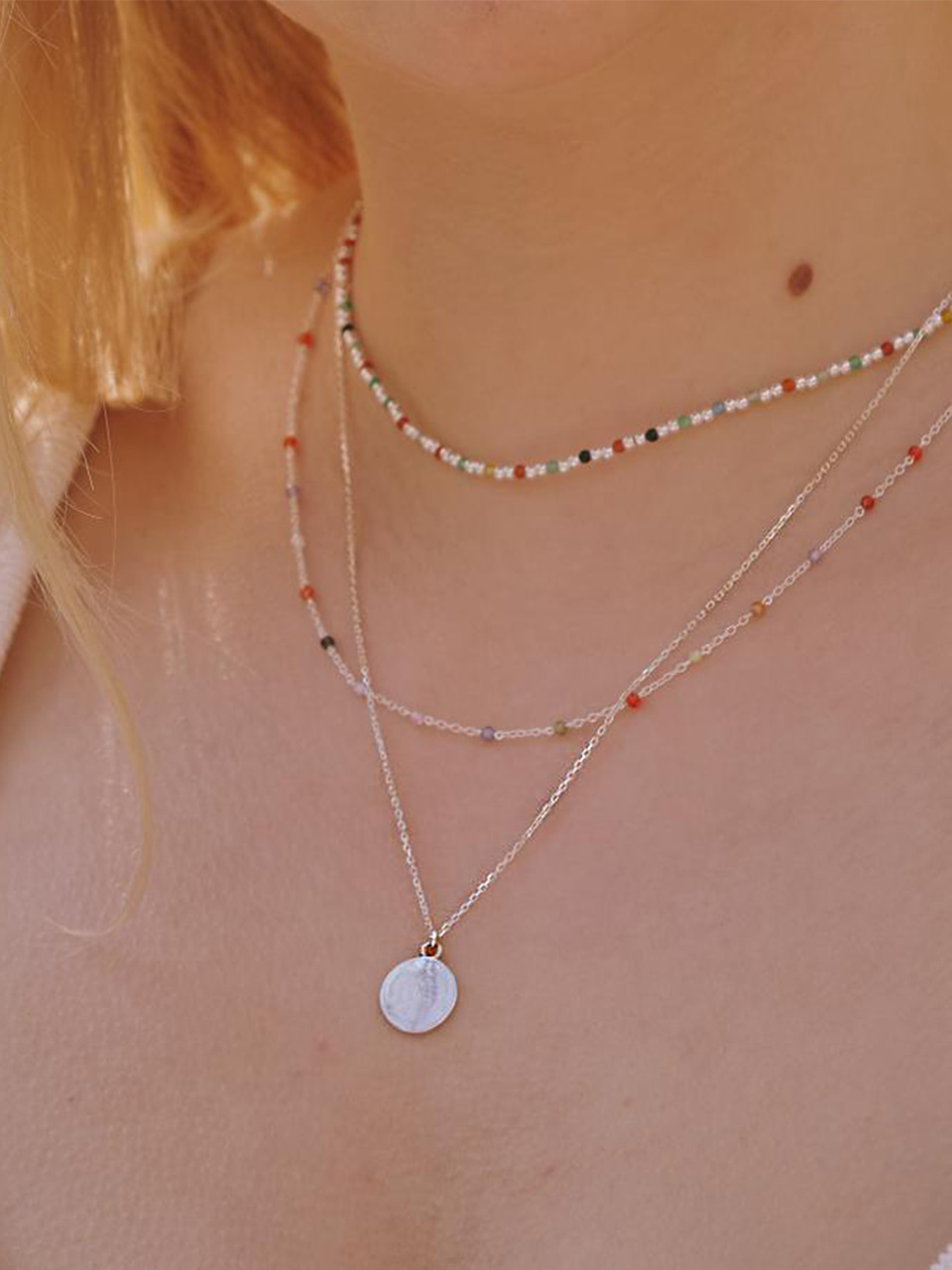 [silver925] circular thin necklace