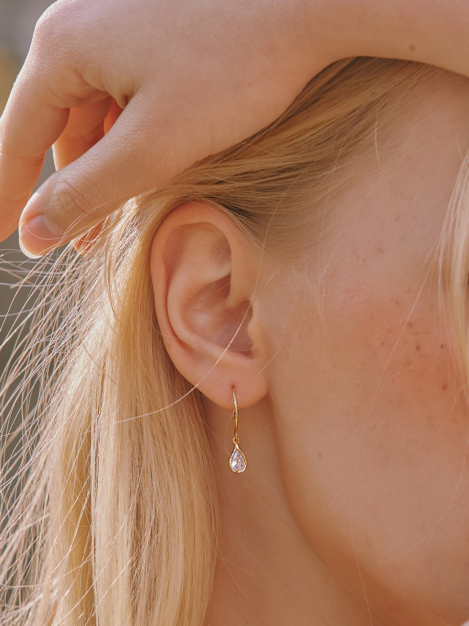 [silver925] water cubic earring
