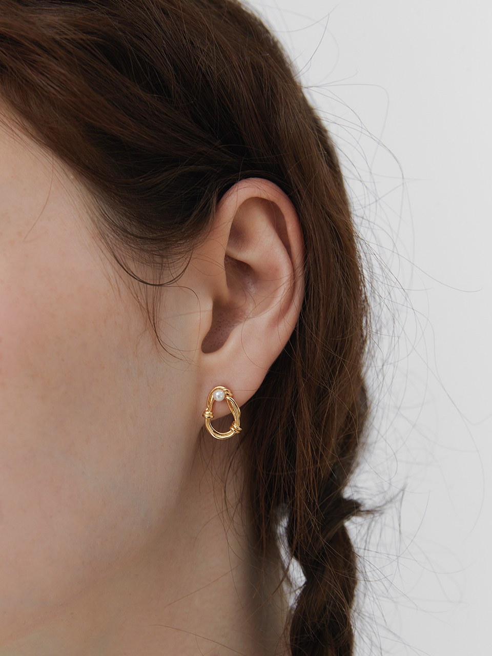 [silver925]Curved point earring